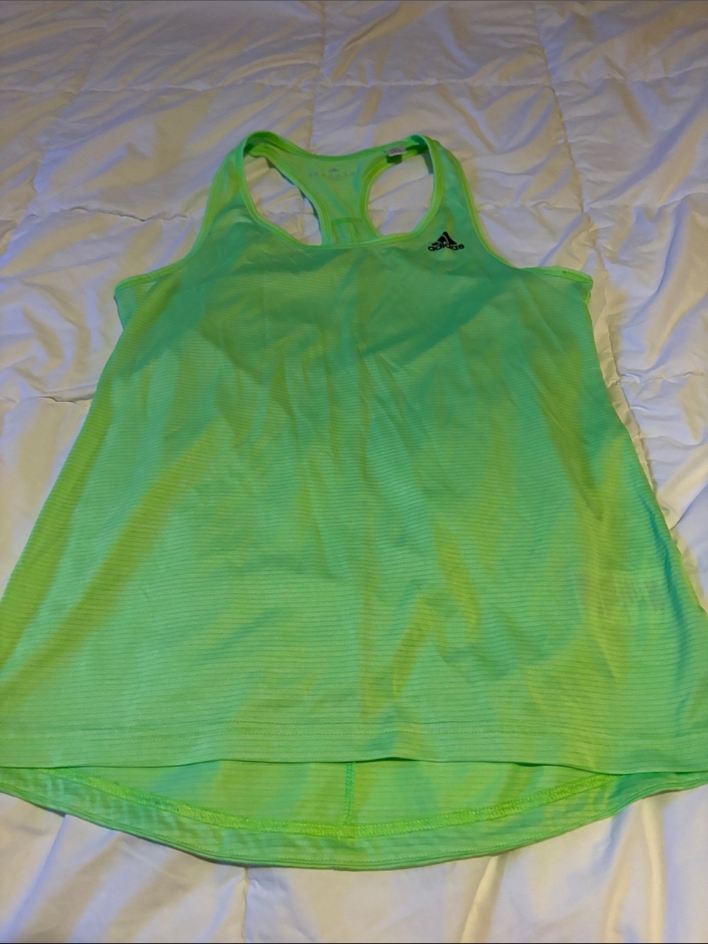 adidas Women's Neon Lime Racerback Tank Top